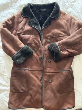 GENUINE BROWN SHEEPSKIN JACKET